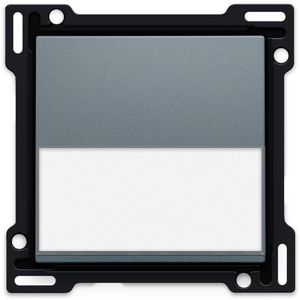 Afwerkingsset tekstveld enkelv. schakelaar/knop blue grey