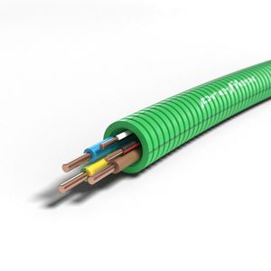 Rol a 100mtr. voorbedrade flexibele buis PREFLEX SAFE halogeenvrij LGN16 LS C Z1U 3G2,5Std+2x1,5 ZRZW