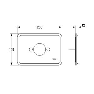 Quadra rozet chroom starlight m.drukbalans