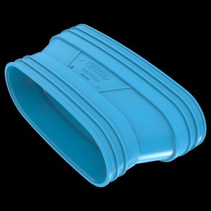 Verloopstuk lijm PVC luchtverdeelsysteem VENTIZA blauw (235x80mm) x (195x80mm) mof/mof