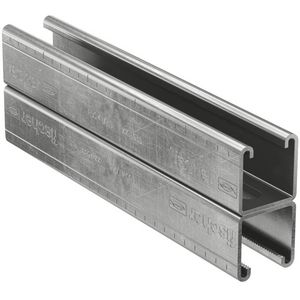 Lengte a 6m. montagerail FUS 41D/2.5 rvs A4