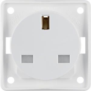 Wandcontactdoos British standard berker Integro polarwit