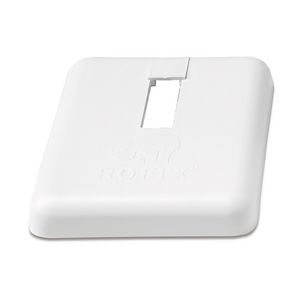 Afdekking / afdekplaat wit tbv voetconsole 35x10mm