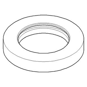 Rozet v. staande uitloop 55x35x10mm Champagne (22kt Goud)