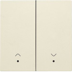 Afwerkingsset lens dubbele elektr. rolluiksch. cream