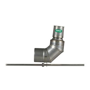 Bocht 50mm 90° RVS incl. adapter