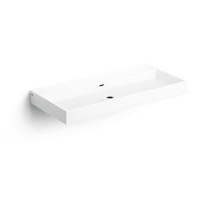 Wash Me wastafel 90cm, zonder plug, mineral marmer