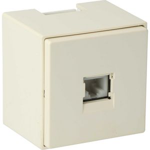 Datapunt Cat.5e DP25 1-voudig creme RAL1013 VVE=10