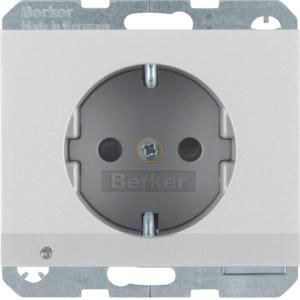 Wandcontactdoos RA led-orient. berker K.1/K.5 aluminium