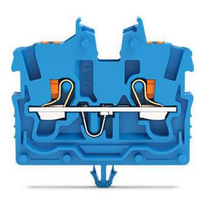 2-draads MINI-rijgklem Met Druk 1 mm² blauw 2250-314 VVE=100