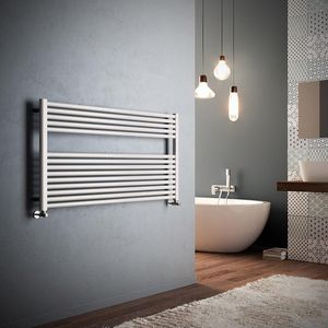 Badkamerradiator watergevoed 440x1200mm CLAUDIA WIDE wit RAL9016