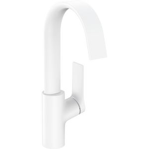 Vivenis 1-hendel wastafelkraan 210+draaibare uitloop 75030700 mat wit