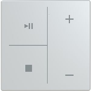 Centraalplaat afdek 4v muziek symb.F/S platform 63 aluzilver (LFMW/A.4.63.11-83)