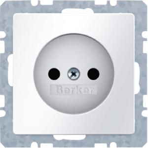 Wandcontactdoos 2P steek berker Q.1/Q.3/Q.7 polarwit