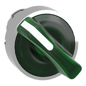 Kop voor verlichte keuzeschakelaar 2 standen Ø22mm Groen