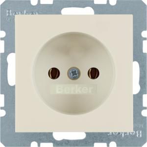 Wandcontactdoos 2P steek berker S.1/B.3/B.7 wit glans