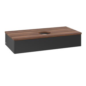 Wastafelonderkast Antao 1000x190x500mm Black Matt Lacquer L09012PD