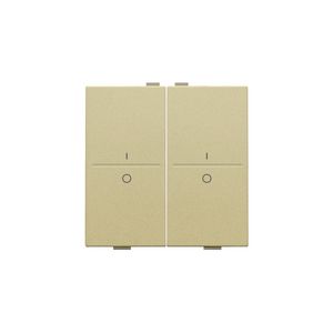 2-voudige toets met opdruk I en 0 RF schakelaar/knop gold