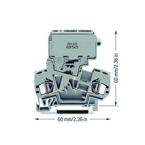2-draads zekeringsklem zekeringh. 281-611 VVE=50