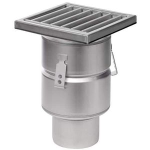 Vloerput Business Line RVS304 200x200mm ou. 110mm staafrooster M125 (max. belasting 12.500kg)