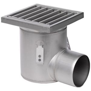 Vloerput Business Line RVS304 200x200mm zu. 110mm staafrooster M125 (max. belasting 12.550kg)
