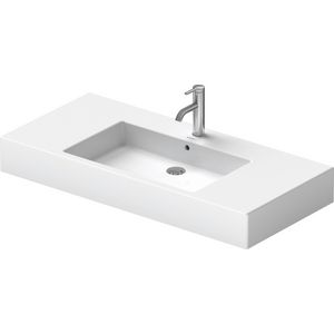 VERO #032910 wastafel 1050mm wit met kraangat met overloop