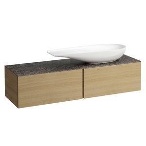 Onderbouwkast 1600X500 2x la cutout R kraangat Licht eike H4323450972501