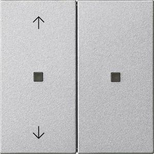 RF Multi bedieningselement-opzetstuk 2-voudig pijlen KNX System 55 kl.alum.