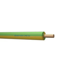 Doos a 100m. installatiedraad VD E-LINE Eca ye/gn# 2,5mm² (geel/groen)
