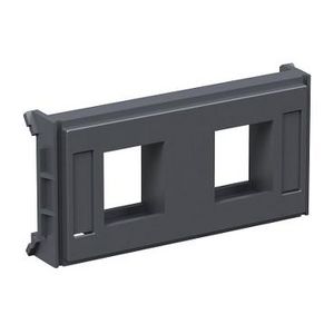 CYB RJ45 inzetplaatje 2mod AMP110 Keystone Antraciet VVE=10