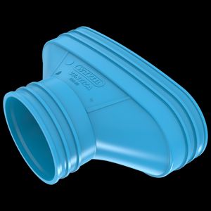Verloopstuk lijm PVC luchtverdeelsysteem VENTIZA blauw (195x80mm)xØ80mm mof/mof