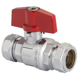 Pegler kogelkraan knelaansluiting FF 22mm red VVE=10