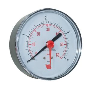 Manometer Ø80 0-4bar 3/8" achteraansluiting