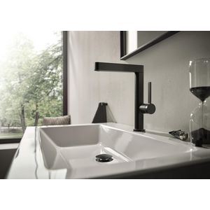 Wastafelmengkraan Finoris 1-hendel 230 draaibare uitloop Brushed Black Chrome