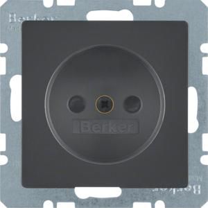 Wandcontactdoos 2P steek berker Q.1/Q.3/Q.7 antraciet