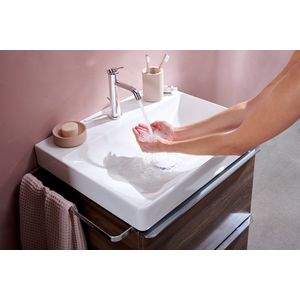 Tecturis S 1-hendel wastafelkraan 110 met trekwaste chroom