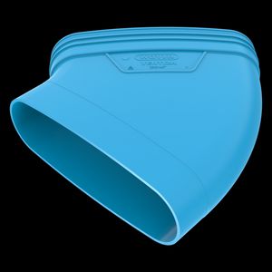 Bocht lijm 45° PVC luchtverdeelsysteem VENTIZA blauw (235x80mm) mof/spie