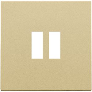 Afwerkingsset dubbele USB-A-lader gold coated