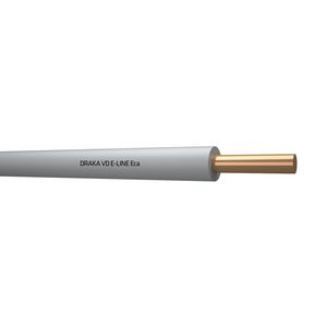 Doos a 100m. installatiedraad VD E-LINE Eca gy# 1,5mm² (grijs)