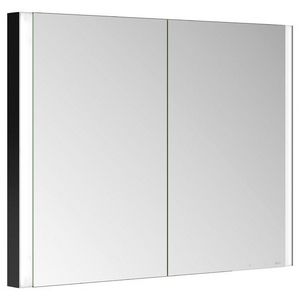 Spiegelkast - 1 stopcontact deur-stootbuffer zwart mat