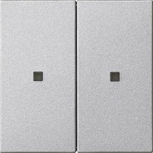 RF Multi bedieningselement-opzetstuk 2-voudig KNX System 55 kl.alum.