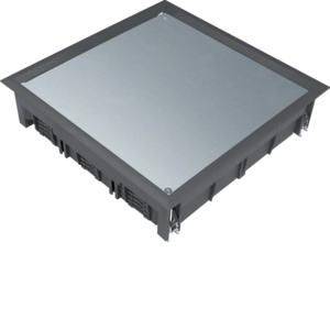 Deksel Q12 244x244mm zwart voor 12mm vloerafdekking