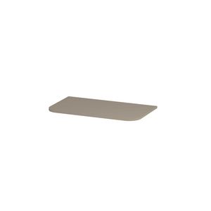 Topplaat gelakt tbv afgeronde onderkast 80cm mat creme cotton