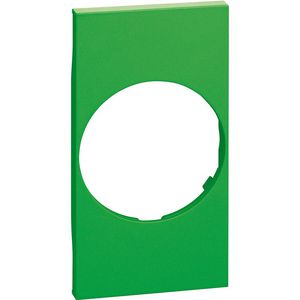Afdekplaat contactdoos noodverlichting. groen 2 modulen LivingNow