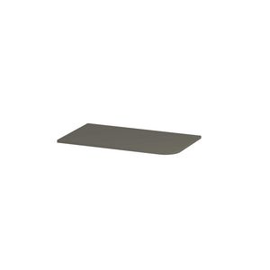Topplaat gelakt tbv rechts afgeronde onderkast 80cm mat beton groen