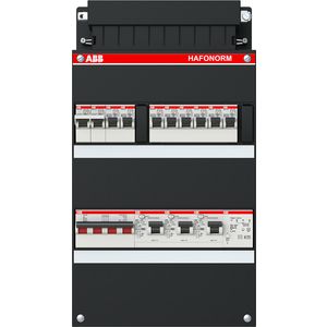 Installatiekast 8x achter 3x 30mA + FT + HS 3-f