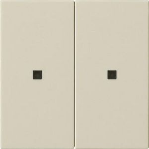 RF Multi bedieningselement-opzetstuk 2-voudig KNX System 55 creme wit