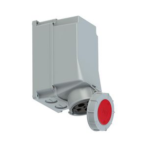 Wandcontactdoos CEE 125A 4p 400V 6h rood IP67 Power Twist