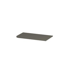 Topplaat gelakt tbv links afgeronde onderkast 80cm mat beton groen