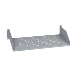 Vast legbord 19" 1HE 380mm Max. 20kg RAL7035